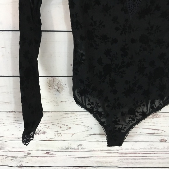 Free People Babes In Bandeaus Bodysuit Black M - Picture 5 of 12